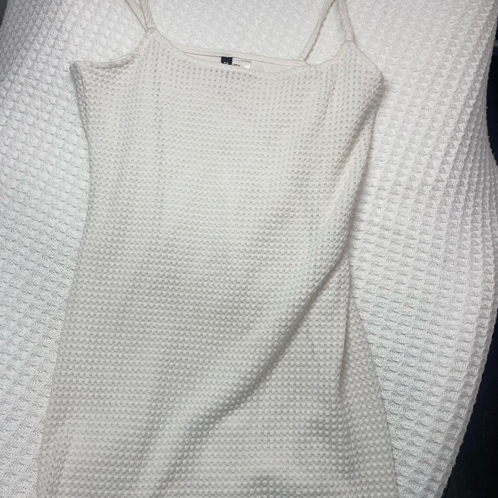 H&M Cream Textured Dress